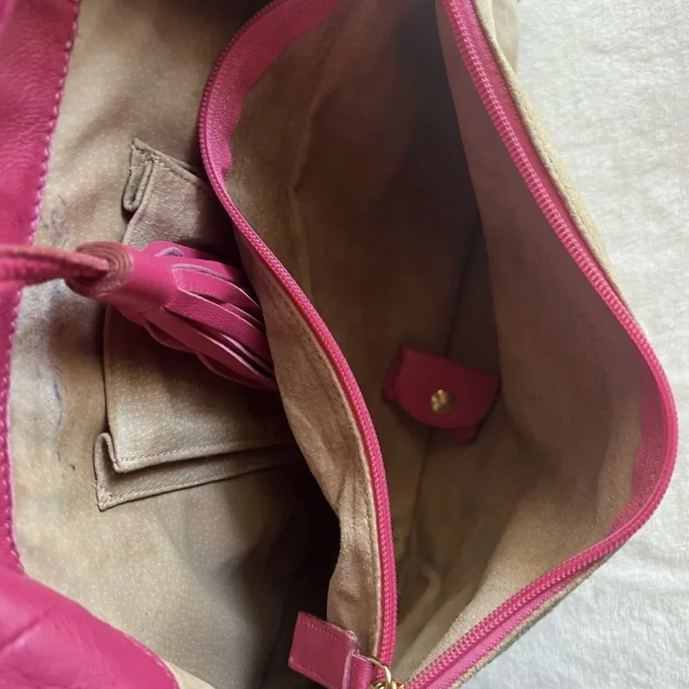 🩷 LALO LARGE Pink HAND Woven NAPA LEATHER HANDBAG / Vintage🩷